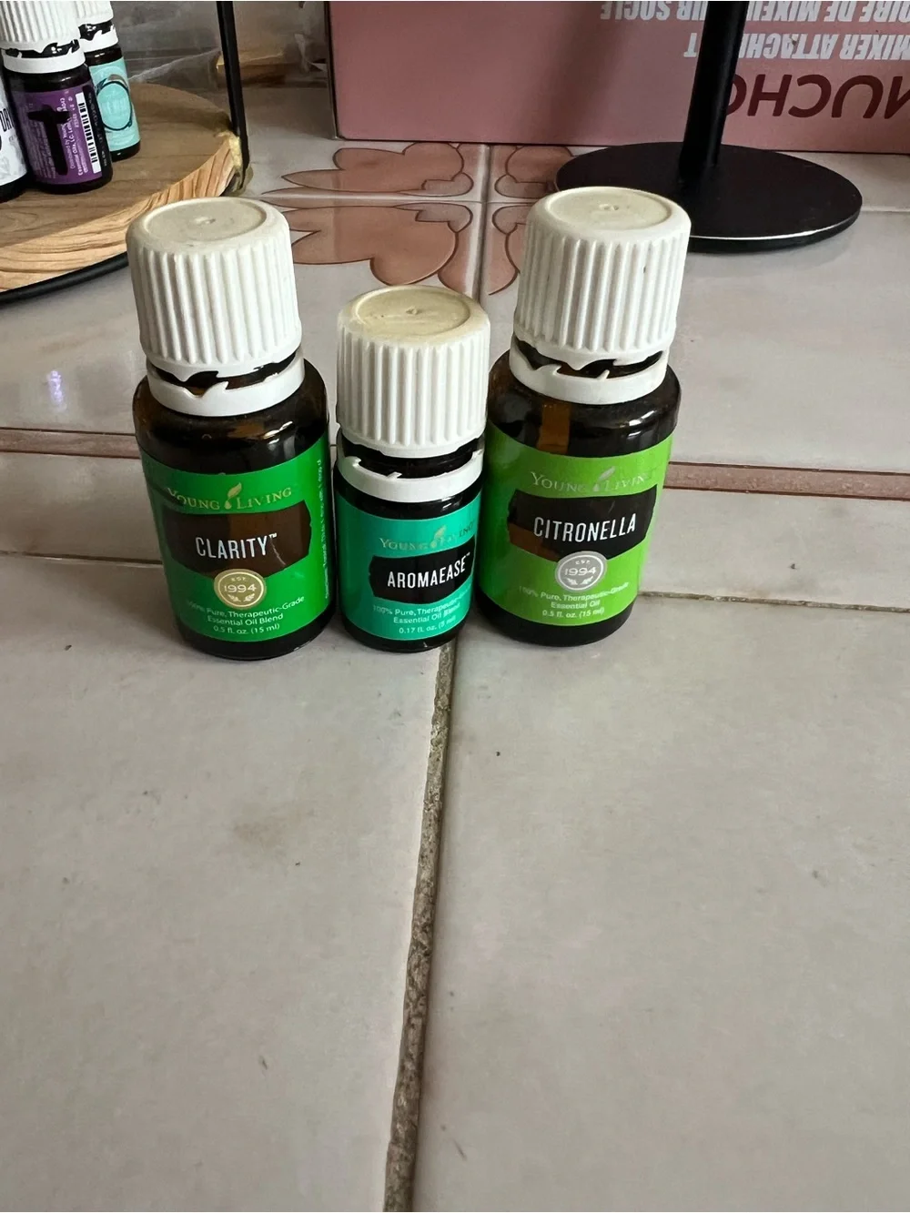 Young Living Green-Labeled Essential Oil Trio (Clarity, AromaEase, Citronella)
